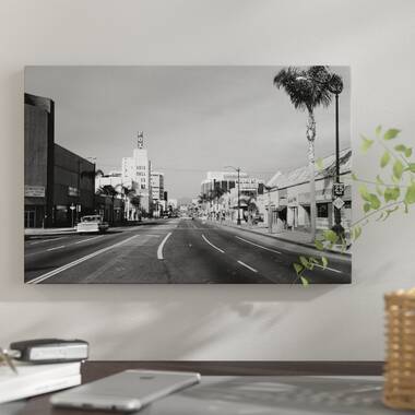 1960s Street Scene West Wilshire Blvd Los Angeles, California USA by  Vintage Images Gallery-Wrapped Canvas Giclée